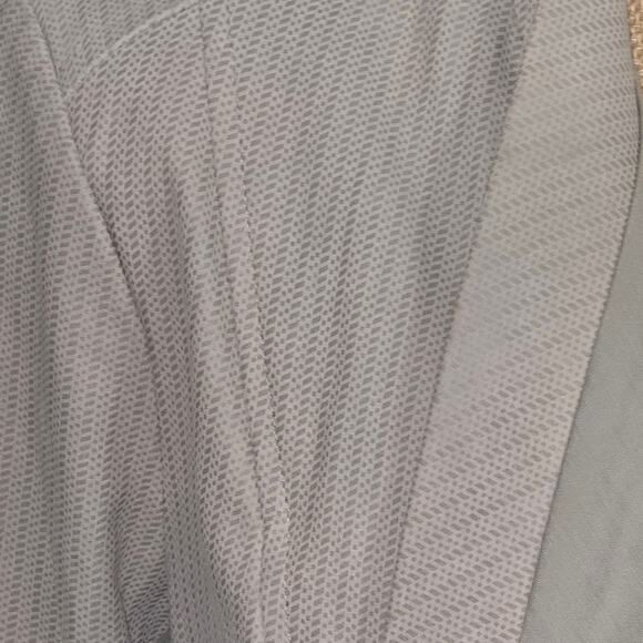 G. I. L. I. Leather Jacket Open Front Drape Cascading Blazer Taupe Gray Size 10 - Picture 6 of 9